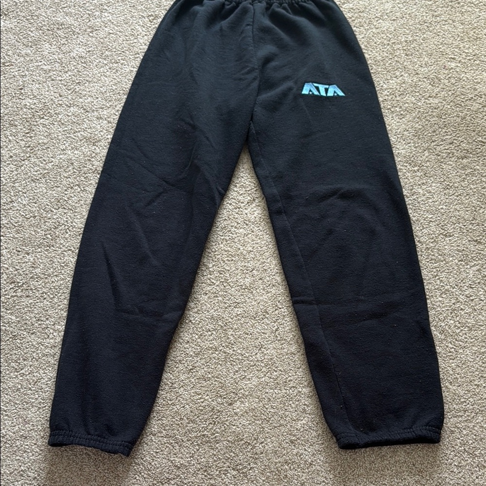 Black Joggers with Elastic Waistband and Cuffs